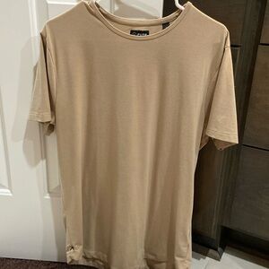 Cuts Clothing AO Curved-Hem Tee - Large - Tan